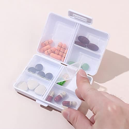 7 Compartamentos Organizador de comprimidos de viagem Caixa de comprimidos para bolsa de bolso Caixa diária de pílula semanal Organizador