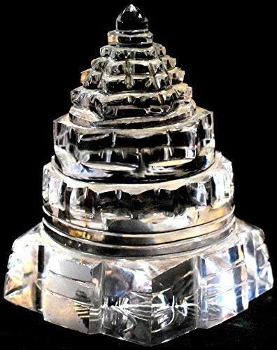 Soil -Fade Crystal Shree Yantra, forma do cone, vidro feito, tamanho de Aprox 4cm e 40g de pacote de 1 Crystal Shree Yantra