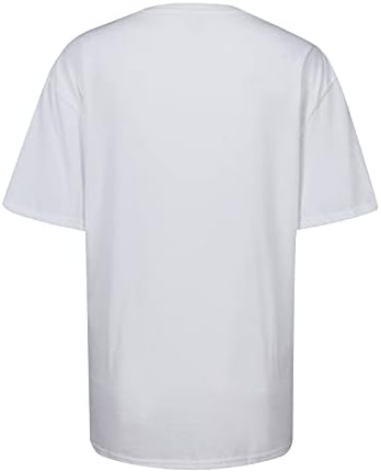 Gnomos fofos amam camisetas de coração para mulheres Dia dos namorados de manga curta Túnica Casual Casual Camisas de presente
