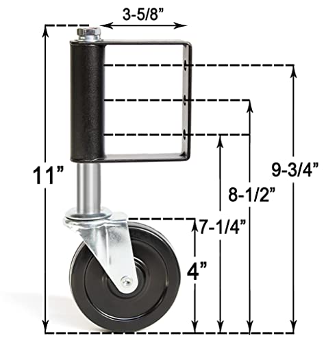 Rodas de galhos de gama carregada de mola pesada de 4 ”, capacidade de carga de 275 libras