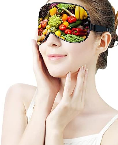 Alimentos veganos máscara de cegão frutas para dormir tampa de tampa noturna