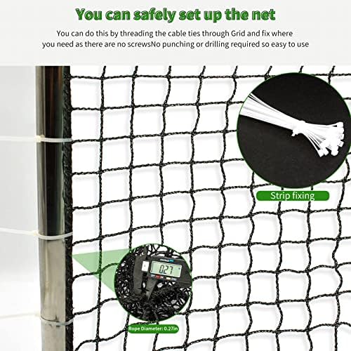 Akozlin Polyester Training Treinamento da rede de softball Backstop Backstop Devery Sports Sporting Netting Barreira para futebol