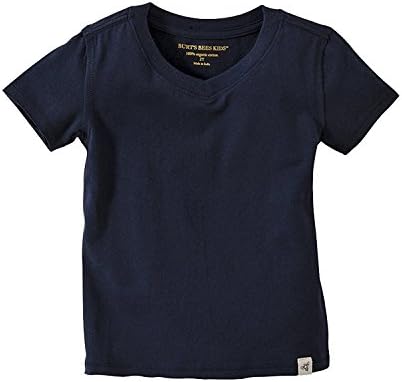 Burt's Bees Baby-T-shirt de meninos, decote em V de manga curta e camisetas de tripulação, algodão orgânico