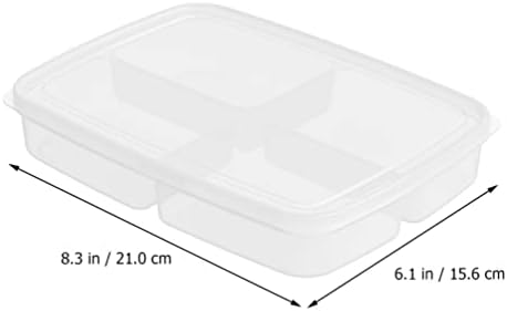 Recipientes para recipientes de alimentos para hemotão 2pcs com compartimento de gaiolas de gaiola de gaiola de refeição 4 Compartimento de refeição da caixa de refeição caixa de contêiner de armazenamento de cozinha Organização de cozinha