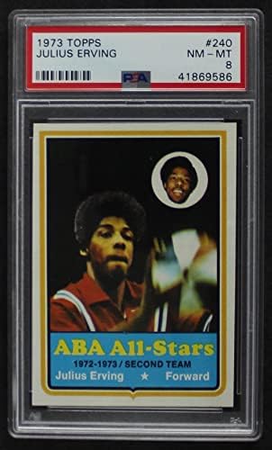 1973 Topps 240 Julius Erving Virginia Squires PSA PSA 8.00 Squires Universidade de Massachusetts Amherst