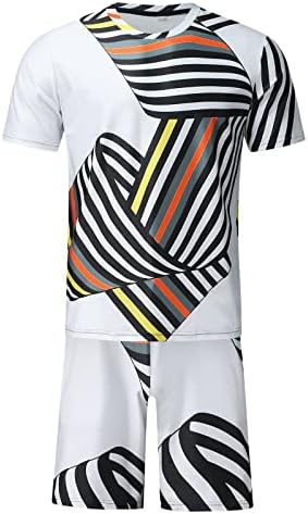 Camisas de verão para homens homens casuais pescoço tampo curto sets curtos de pulôver impressos camiseta de manga curta e grande e grande e grande