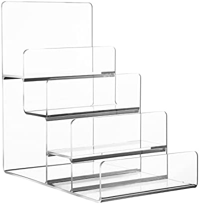 CABILOCK VIOLHA VIONGELA 2PCS Multi-camada carteira de carteira de joalheria Vicha de jóias Exibir rack de acrílico Organizador de armazenamento Posta de exibição de exibição para jóias de jóias cosméticos Carteira Figura Armário Prateleira prateleira prateleira