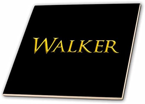 3drose walker popular nome de menino nos EUA. Amarelo em charme preto - telhas