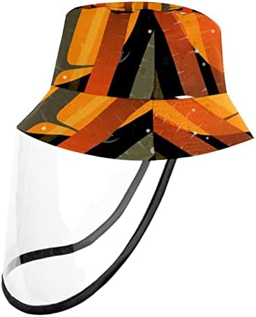 Chapéu de proteção para adultos com escudo facial, chapéu de pescador Anti Sun Cap, Cartoon Forest Night Fox