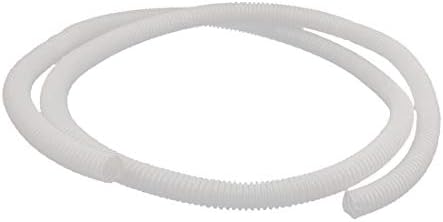 X-Dree PVC Flame retardante Tubo de mangueira corrugado de 20 mm dia 1,7 metro de comprimento branco (tubo em PVC ondulato ritardante