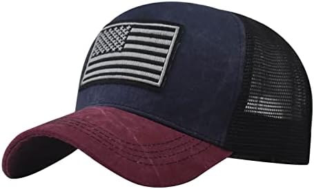 Chapéu de caminhoneiro para homens Mulheres Summer American Flag Snapback Cap gráfico de pai chapéu ajustável de baixo