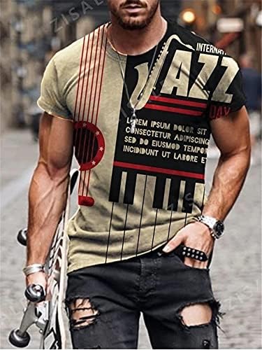 T-shirt de camiseta masculina Taamlou Padrão de hip hop de fitness manga curta moda de manga curta S-shirt S-4xl