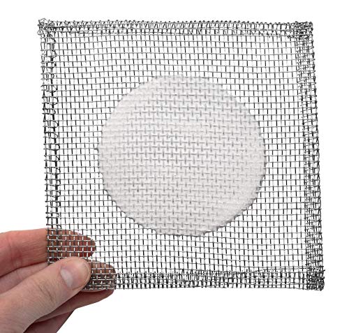 Quadrados de gaze de fio de ferro 10pk, centro de cerâmica 5x5 - 3 - livre de produtos químicos nocivos, amianto livre - Eisco Labs