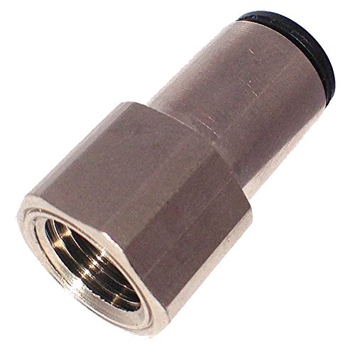 Parker 66lf-4m-m5 Push-to-cone de níquel encaixe instantâneo, tubo para tubo, níquel banhado a conexão, conector de tubo feminino