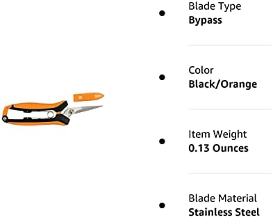 Fiskars 399250-1001 Micro-ponta de cortina, preto/laranja