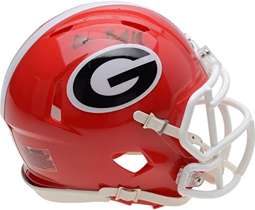 DeAndre Baker Georgia Bulldogs Autografado Riddell Speed ​​Mini Capacete - Mini capacetes da faculdade autografados