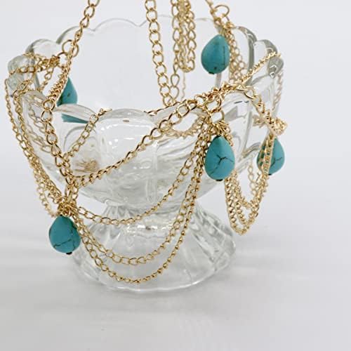 Fringe Pearl Tiara Chain, Tiara de Cristal de Ouro, Jóias de Acessórios para Cabelo de Princesa de Princesa Senhoras e