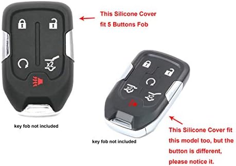 2 PCs Smart Key FOB Case Case Protetor Fit para GMC Acadia Terrain Yukon Chevrolet Suburbano Tahoe Entrada sem chave