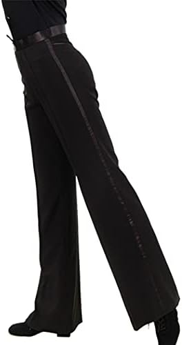 JS CHOW Men's Latin Ballro Tango Salsa Modern Salsa Practice Dance Wear Calça