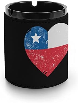 Chile Retro em forma de coração em forma de couro cinzas de cinzas de cinzas de cinzas da moda para decoração de escritório em casa de charuto