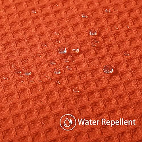 Cortina de chuveiro com tecer waffle com ganchos de aço inoxidável - cortinas de banho de tecido pesado de 230 gsm,