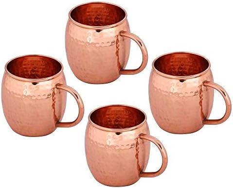 Conjunto de Kosma de 4 Moscou Mule Copper Caneca 16 oz | 475 ml
