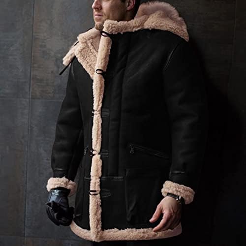 Casacos de inverno adssdq masculino, capuz de manga longa Nadeir mais tamanho da jaqueta da moda da moda de férias