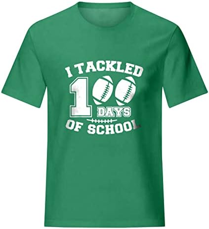Tops de verão para mulheres, pintagem de amarração feliz centésimo dia de professor aluno 100 dias camisetas engraçadas camisetas