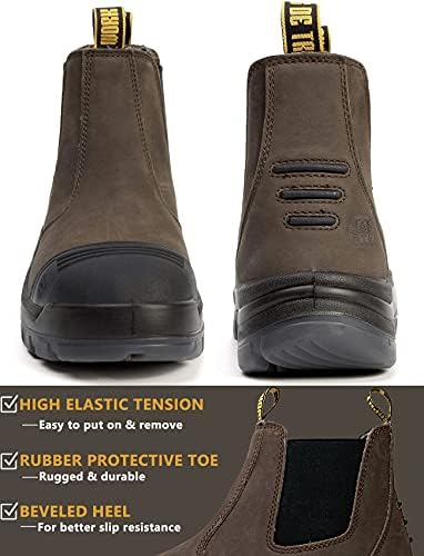 Botas de trabalho para homens de mão para homens, aço/dedo macio botas de trabalho à prova d'água, tênis de trabalho