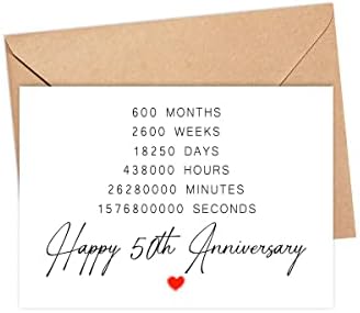 Feliz 50º aniversário do cartão de 50 anos - Presentes de cartão de aniversário de 50 anos - Ideia para namorado - para
