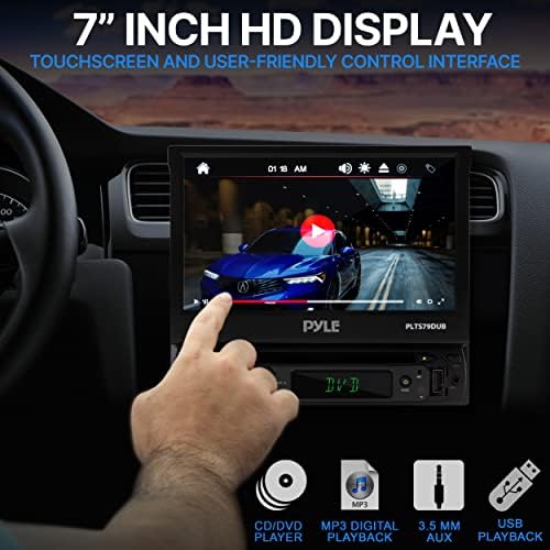 Receptor de vídeo estéreo de carro - player de disco multimídia, streaming sem fio BT, exibição de tela sensível ao toque