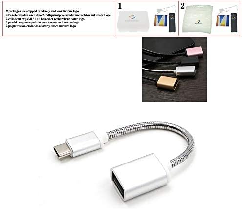 Metal USB C 3.1 tipo C masculino para USB fêmea OTG Data Sync Sync Converter Cable, vermelho