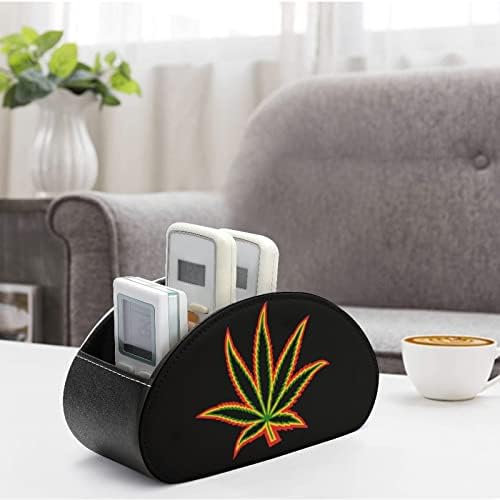 Rastas Weed TV TV Remote Control Holder Organizer Caixa de armazenamento Cosmetics Office Supplies