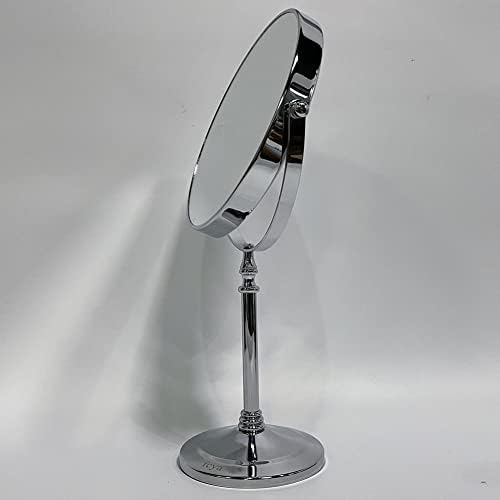 Espelho de maquiagem de FCYA, espelho de ampliação 1/20x ampliação, espelho giratório de dois lados com tampa grande de mesa,
