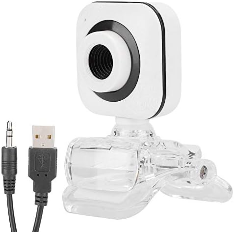 ZopSC 480p Câmera de web de câmera de microfone embutida 480p acessório de webcam white com clipe transparente