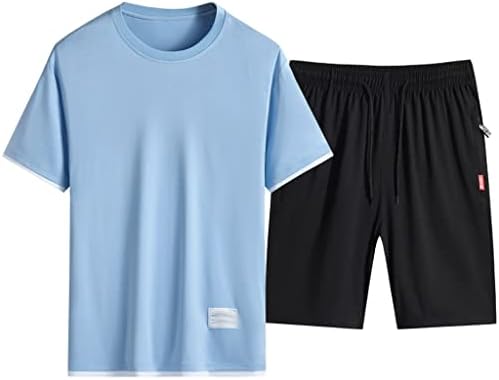 WSSBK Men Men Casual Sportswears Conjunto de camisetas de moda shorts de traje de traje de roupa masculino Duas peças Sorto