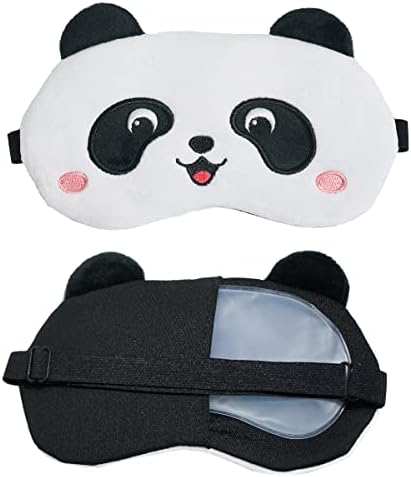 Máscara de sono para crianças macias de panda fofa, máscara de dormir de olho de animal de olhos suaves para meninas, sombra de