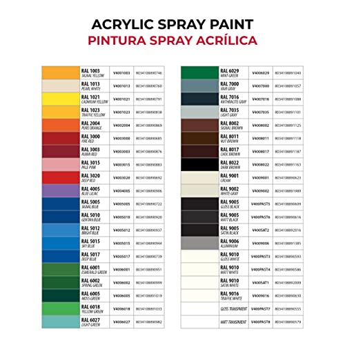 Ambro-Sol V4006029 Spray de acrílico multiuso, tinta brilhante para interno e externo, adequado para qualquer tipo de material,