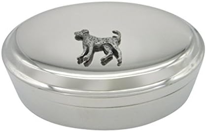 Kiola projeta Dalmation Dog Pingente Oval Tinket Jewelry Box