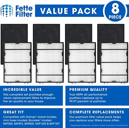 FETTE FILTRO - Série Hapf600 True Hepa Filtro B Definir compatível com Holmes Air Purifer para modelos selecionados inclui 4 filtro