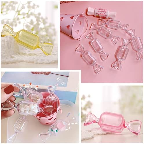 Mini Jóias Organizador, 10pcs Candy Jewelry Box Ring Organizer com tampa, contêiner de doces de plástico adorável exposição