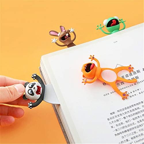 Yamezda 3D Strereo Animal Bookmark, Cartoon de novidade Lovely Animal Bookmark, marcadores para amantes de livros, presente