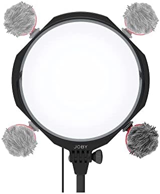 Kit de criador de estúdio Joby Beamo, Luz de estúdio para vídeo, luz macia com luz remota, luz de fundo com 12 cores, microfone móvel wavo, braço flexível gorillapod com montagem de telefone, Luz do estúdio USB