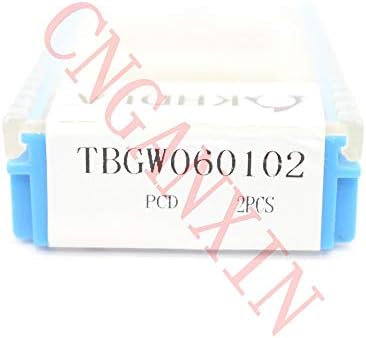 FINCOS de alta precisão 2pcs Novo PCD TBGW 060102 PCD Diamond CNC Blade Inserir