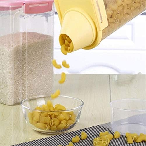 Pdgjg plástico alimento de cozinha cereal grão de grão de feijão contêiner de armazenamento de armazenamento caixa de armazenamento de retangular Caixa de armazenamento de preservação de frescura