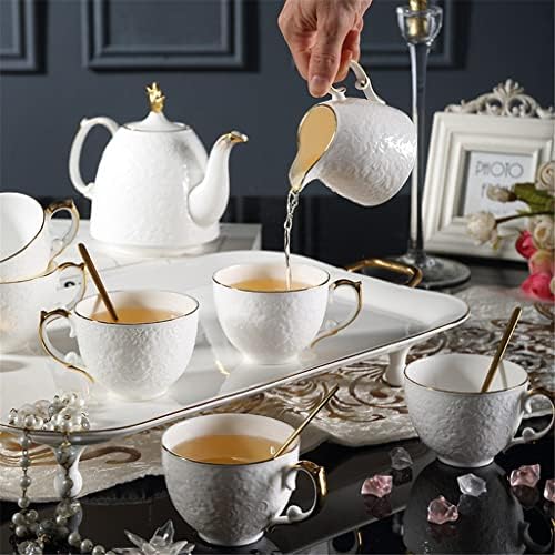 Estilo europeu Bone China Coffee Copo Inglês Tarde Tea Tule de chá Conjunto de café com Presente de casamento de bandeja