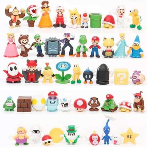 Bydiej Mario Figurestoys-Mario e Luigi Figuras de ação Conjunto de brinquedos de 1-3 '' Mario Luigi Yoshi Garage