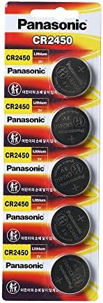 5 X CR2450 Panasonic 3 volts Baterias de células de moeda de lítio