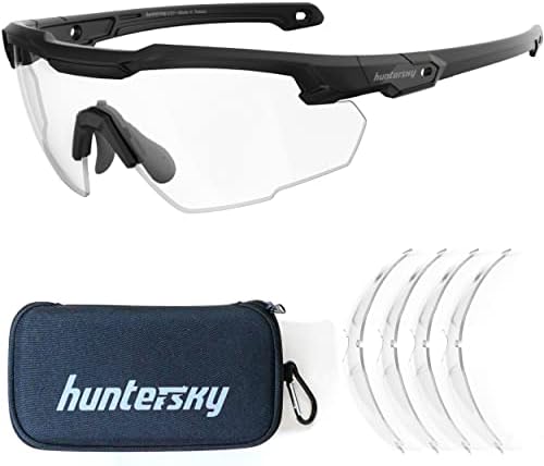 Huntersky Descubra seu mundo! Hts anti -nevoeiro tiro de segurança de óculos de segurança para homens, caça a armas de classe militar