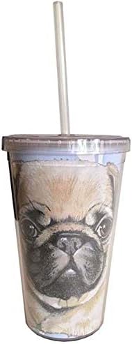 Pug Duple Partle Tumbler 16 onças